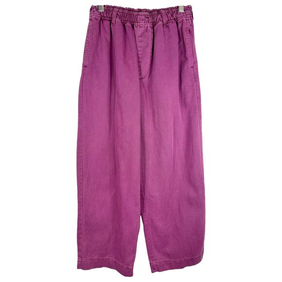 Urban Outfitters Small Petite Jeans Purple High Rise Wide‎ Leg Baggy Grunge 1640 - Picture 1 of 10
